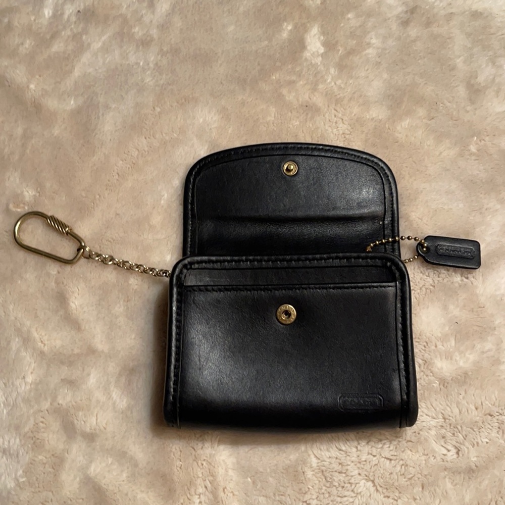 Vintage Coach coin purse with key fob